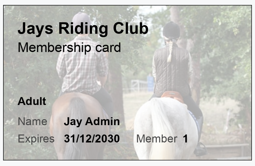 Print your own membership card.