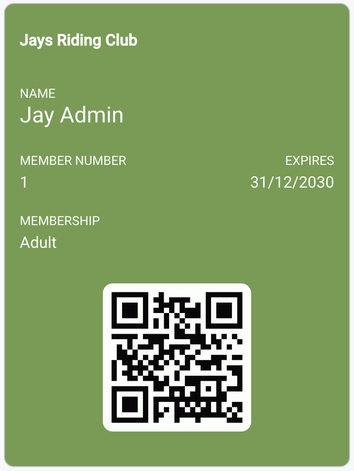 Print your own membership card.